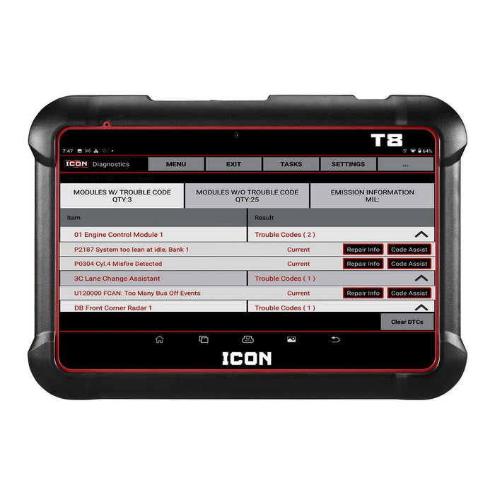 Escáner de diagnóstico inteligente profesional T8 - Icon