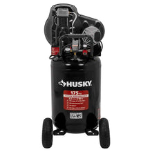 Cargar imagen en el visor de la galería, Compresor de 30 Galones de aire eléctrico vertical portátil con transmisión por correa lubricada con aceite de 175 PSI - Husky
