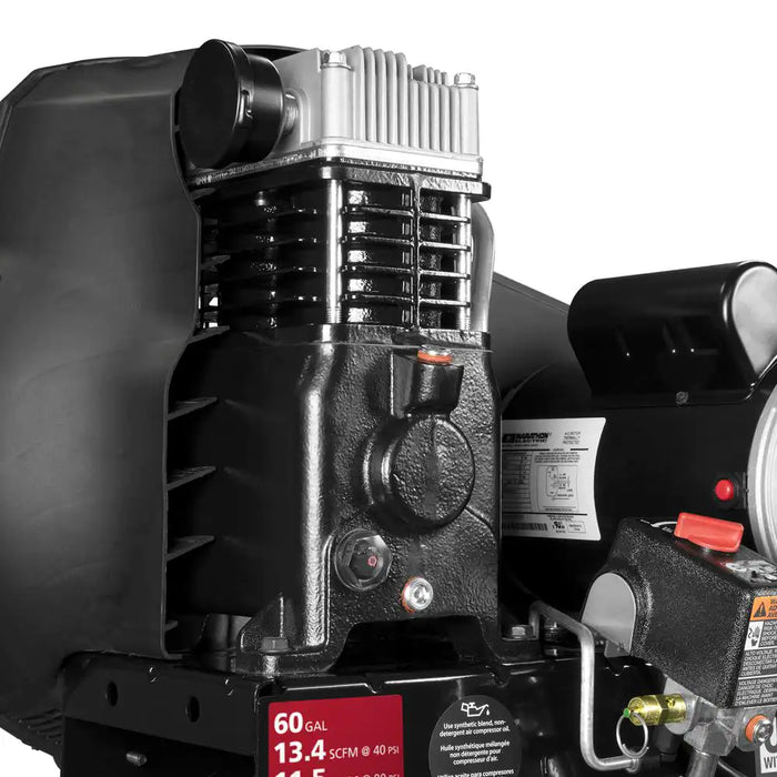 Compresor de 60 galones aire eléctrico estacionario con transmisión por correa lubricada con aceite, monofásico, 3.7 HP, 175 PSI -Husky