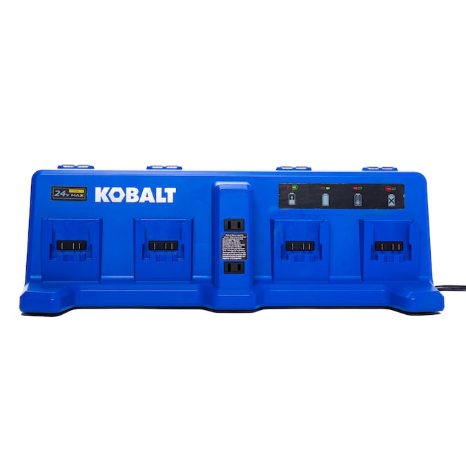 Kobalt 24v Cargador de 4 baterías para herramientas eléctricas máx