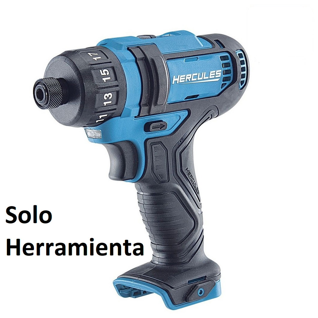 12v inalámbrico 1/4 pulg. Destornillador hexagonal compacto - Hercules (Solo herramienta)