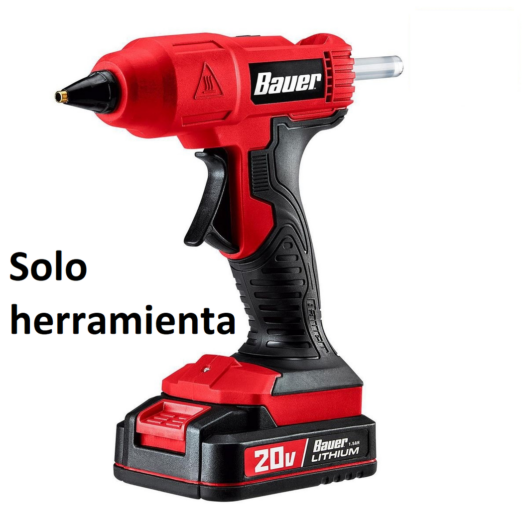 20v Pistola de pegamento inalámbrica de tamaño completo- Bauer (Solo herramienta)