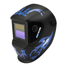 Cargar imagen en el visor de la galería, Casco de soldadura de oscurecimiento automático de diseño azul - Chicago Electric
