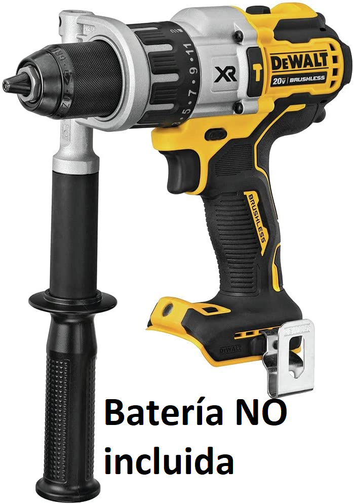 20v POWER DETECT Taladro percutor inalámbrico sin escobillas de velocidad variable de 8 amp max. De 1/2 pulg. - Dewalt (Solo herramienta)