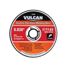 Cargar imagen en el visor de la galería, 0.030 pulg. Alambre de soldadura con núcleo de fundente E71T-GS, 2.00 Lb. Rollo - Vulcan
