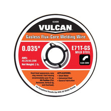 Cargar imagen en el visor de la galería, 0.035 pulg. Alambre de soldadura con núcleo de fundente E71T-GS, 2.00 Lb. Rollo - Vulcan
