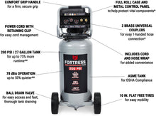 Cargar imagen en el visor de la galería, 27 galones 200 PSI Compresor de aire de alto rendimiento - Fortress
